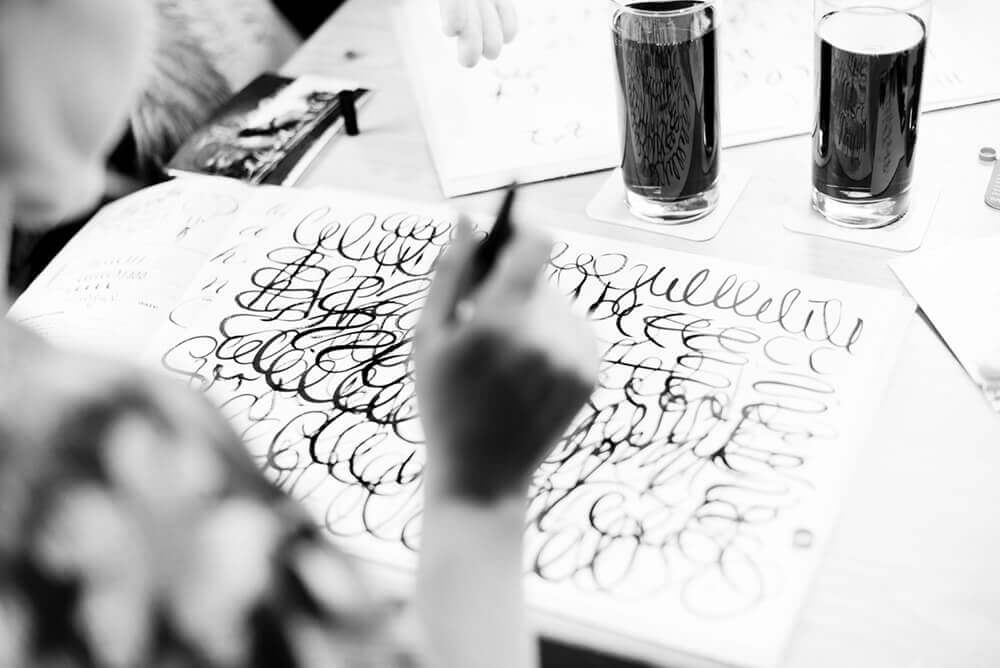 Impressionen aus dem Kalligrafie-Kurs
