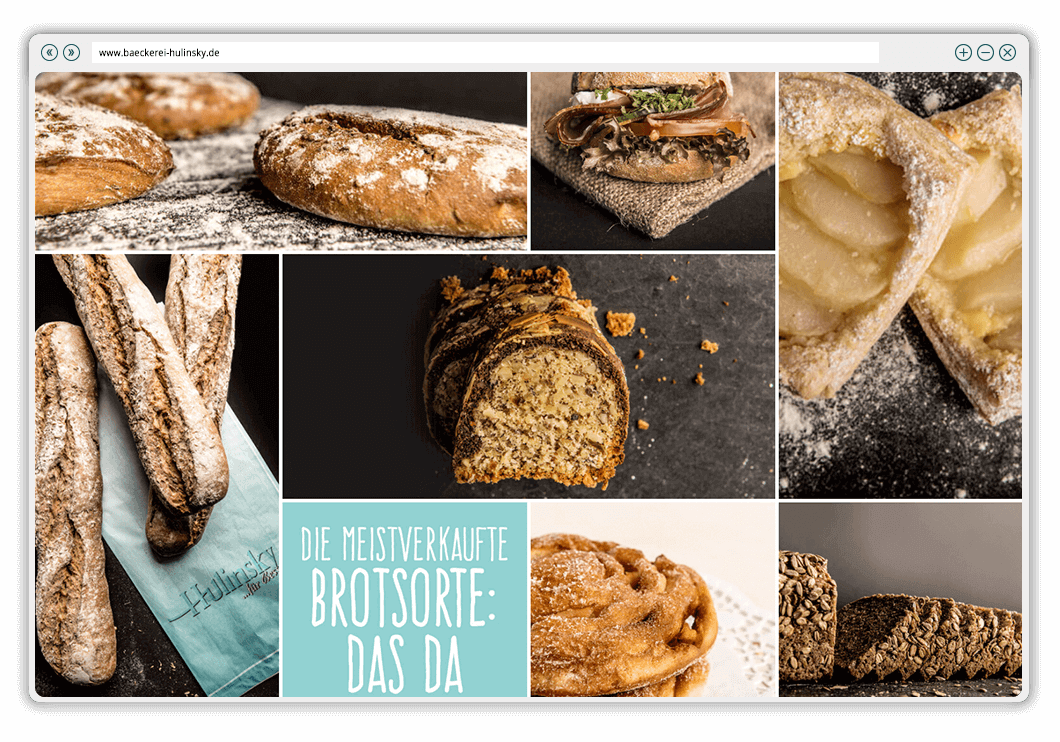 Frisch gebacken – Webdesign für Bäckerei Hulinsky